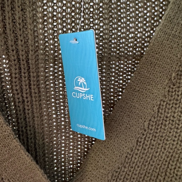 Cupshe Olive Green V-Neck Button Front Cardigan Sweater. NWT - Picture 3 of 6